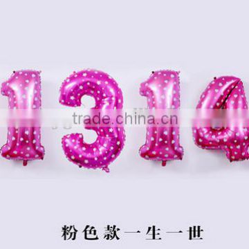 40 inch number balloons pink foil helium Balloon for party decoration globos