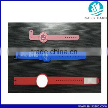 LF/HF/UHF RFID wristband with different material