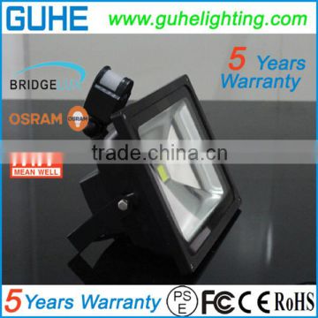 Taiwan Mean Well driver 85-277VAC 10w led sport ground flood lights 10w Black shell color 5 years warranty