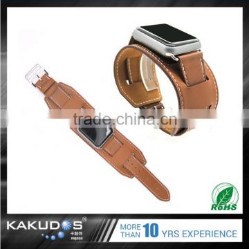 Wholesale Fashinable Genuine Cattle leather watch band high quality good price