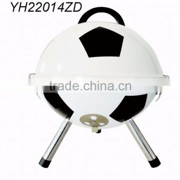 Football shape barbecue grill