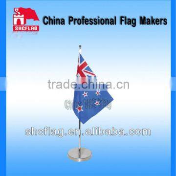 custom logo metal base country desk flag