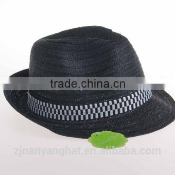 assorted color paper braid straw hats, unisex fedora caps
