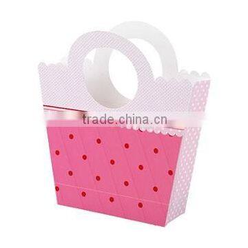 Perfect Pink Decorations and Tableware Perfect Pink GIRLS SPOTTY PARTY PAPER Handbag Loot Bags Pretty Girls Party Supplies