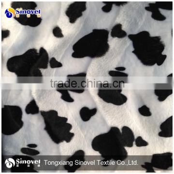 Polyester animal print velboa for dog bed/velboa fabric