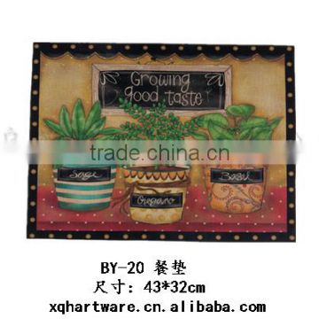 Small Order Accept Digital Printed Linen Fabric Custom Placemat