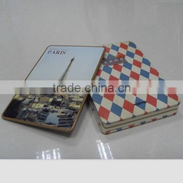 OEM top quality wholesale book-jacket metal tin book certificate diary cover