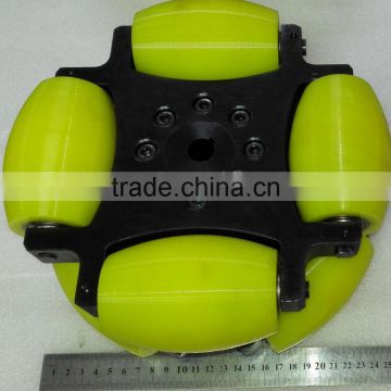 254mm Heavy Duty Industrial omni directional wheel with Pu Roller (professional custom,payload:500KG/pcs )NW254A