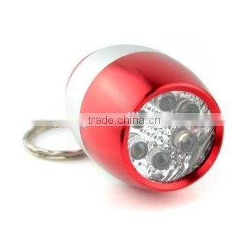 Travel 6 LED Mini aluminium material key ring torch/flashlight