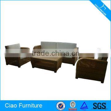 New design outdoor rattan furniture patio brown sofa set