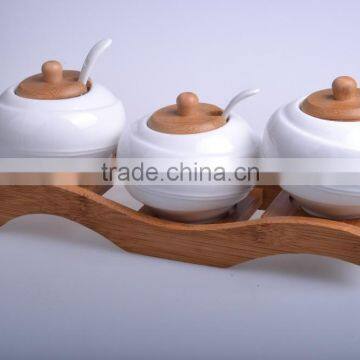 high quality wholesale ceramic roast seasonings /ceramic cookware wholesale/3pcs set ceramic season pot roast whole sale