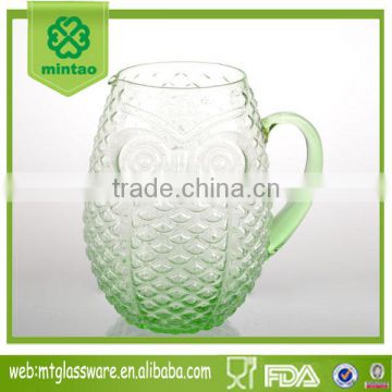 2800ml handiness grenn color owl madelling pitcher glass