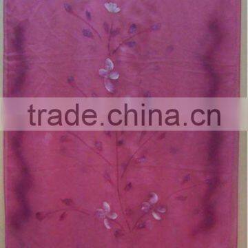 Polyester Printed Scarf with Fringes
