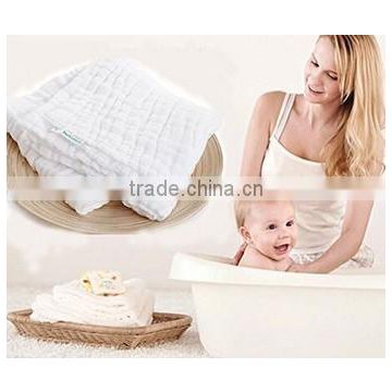 Newborn 100%cotton white baby bath towel