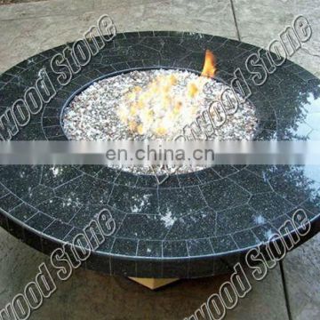 granite outdoor fire pit table in blue pear granite