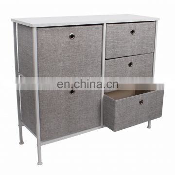 Customized 5L-207 storage chest Nightstand with Drawer, Entry Tables Iron Side Table 2 Mesh Shelves,End Table Storage