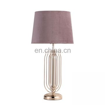 UK modern cheap bedside lamp customize iron gold vintage hotel table lights with logo