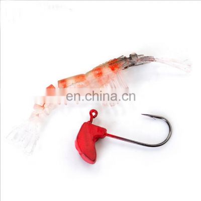 7cm 10cm Artificial Shrimp Bait with Lead Jig Head Soft fishing lure shrimp