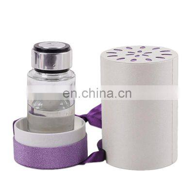 Recycle french perfume paper tube box packaging cylinder high end perfume gift box with ribbon locked closure