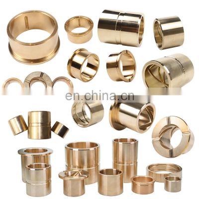 High Precision Casting Bronze Bushing CNC Machining Craft With Various Oil Grooves Inside Good Corrosion Resistance.