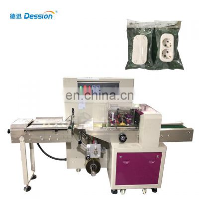 Full Servo Driven Horizontal Flowpack Electric Socket Packing Machine Switch Filling and Packaging Machine Pillow Bag 120-450mm