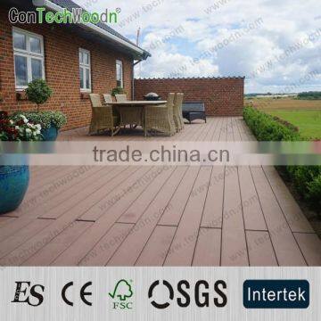 Weather resistant wood plastic composite decking