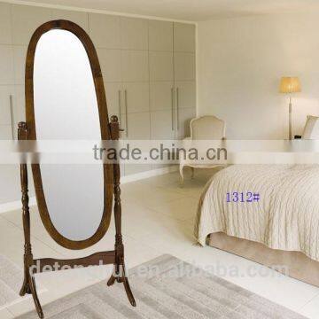 Euroamerica style bedroom wood floor stand mirror 1312#
