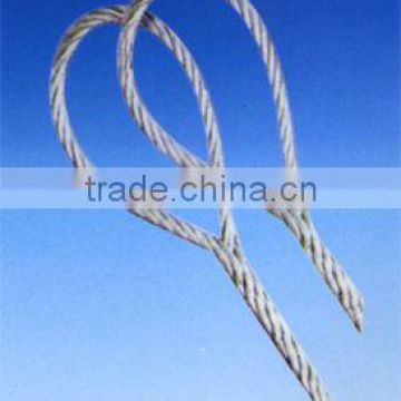 Nylon Lifting Slings Plastic/PVC Coated Galvanized Steel WIre Rope 7x7 Slings With Steel Wire Rope Fittings