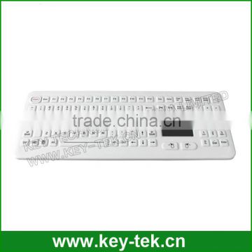 IP68 design medical white keyboards with touchpad, desk top version