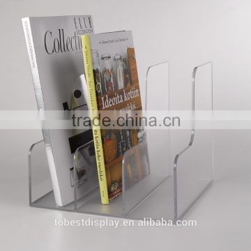 beautiful clear 3 pockets acrylic magazine rack,acrylic magazine rack holder,magazine rack wholesale