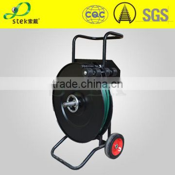 Strapping cart for Steel & plastic straps in 203mm to 406mm core