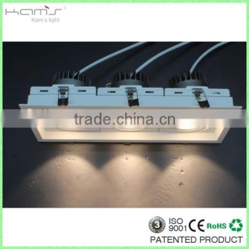 Light Fixtures in China LED Ceiling Light 3 Lamp / Recessed LED Grid Lamp 3*15W