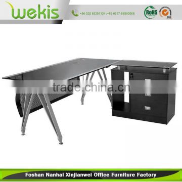 Excellent Quality Low Price Ergonomic Modern Half Moon Glass Table