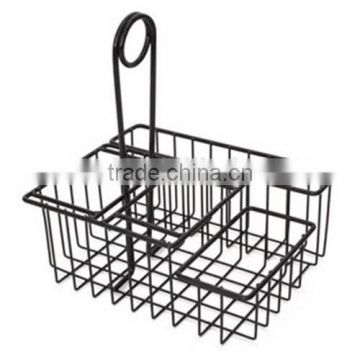 Black Wire 4 Compartment Table Caddy