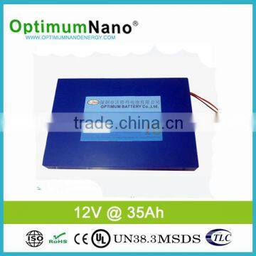 UN 38.3 12v 35ah lifepo4 battery for solar light
