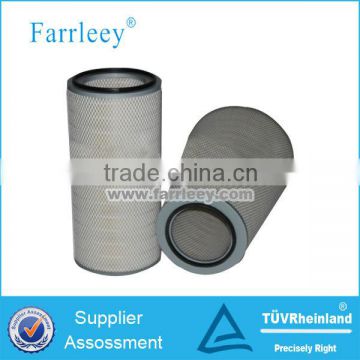 Dust collector gas turbine air intake pleated cartridge filter