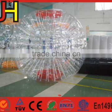 Guangzhou factory price dia 2.6m grass zorb ball, inflatable body zorb ball