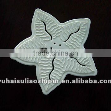 PVC Handmade Five star shape Mini-Anti Slip bathtub Mat