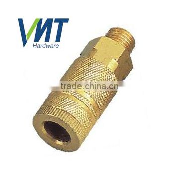 china manufacturer custom Valved Pneumatic Quick Coupler 1/4 NPT Male Brass