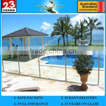 Sell Glass Balcony 3-19mm Clear Colored Tempered Glass with AS/NZS2208:1996