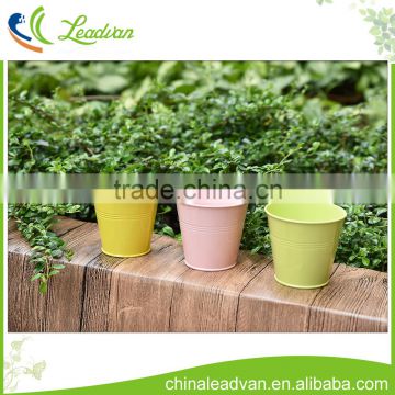 china home decor wholesale 4 inch 10cm customized metal pail plant zinc water bucket flower pots
