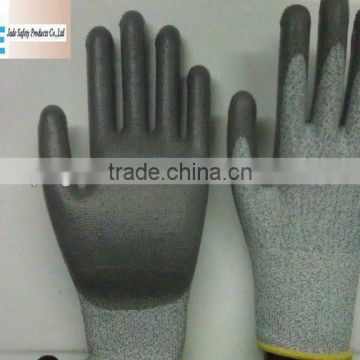 Cut Resistance Gloves and Grey PU Palm Coated