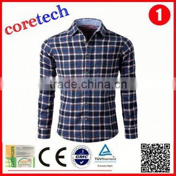 brushed breathable grid shirt factory
