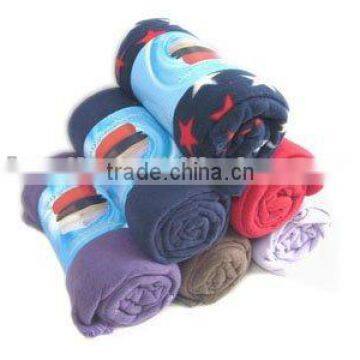 cheaper 100% polyester polar fleece blanket rolled packing