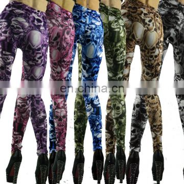 High quality Lady's Punk Funky Sexy Leggings Stretchy Tight Pencil Skinny printed leggings