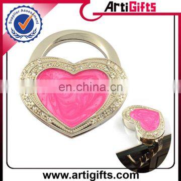 Promotional metal heart bag hanger