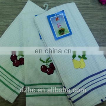2014 hot sale fruit embroidery design tea towel