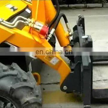 Mini wheel skid steer loader garden grapple forks for sale