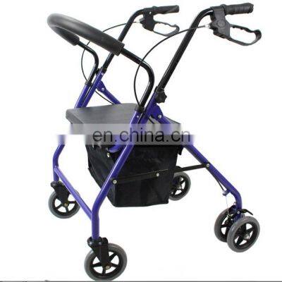 Elderly folding portable shopping cart elderly trolleys small cart to buy vegetables four-wheel walkers