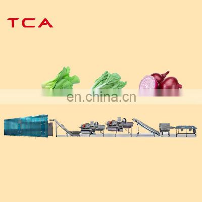 Customized Fruit and vegetables blanching cleaning cutting Quick frozen machine processing line